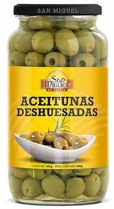 Aceituna Verde sin hueso San Miguel 950gr - 0