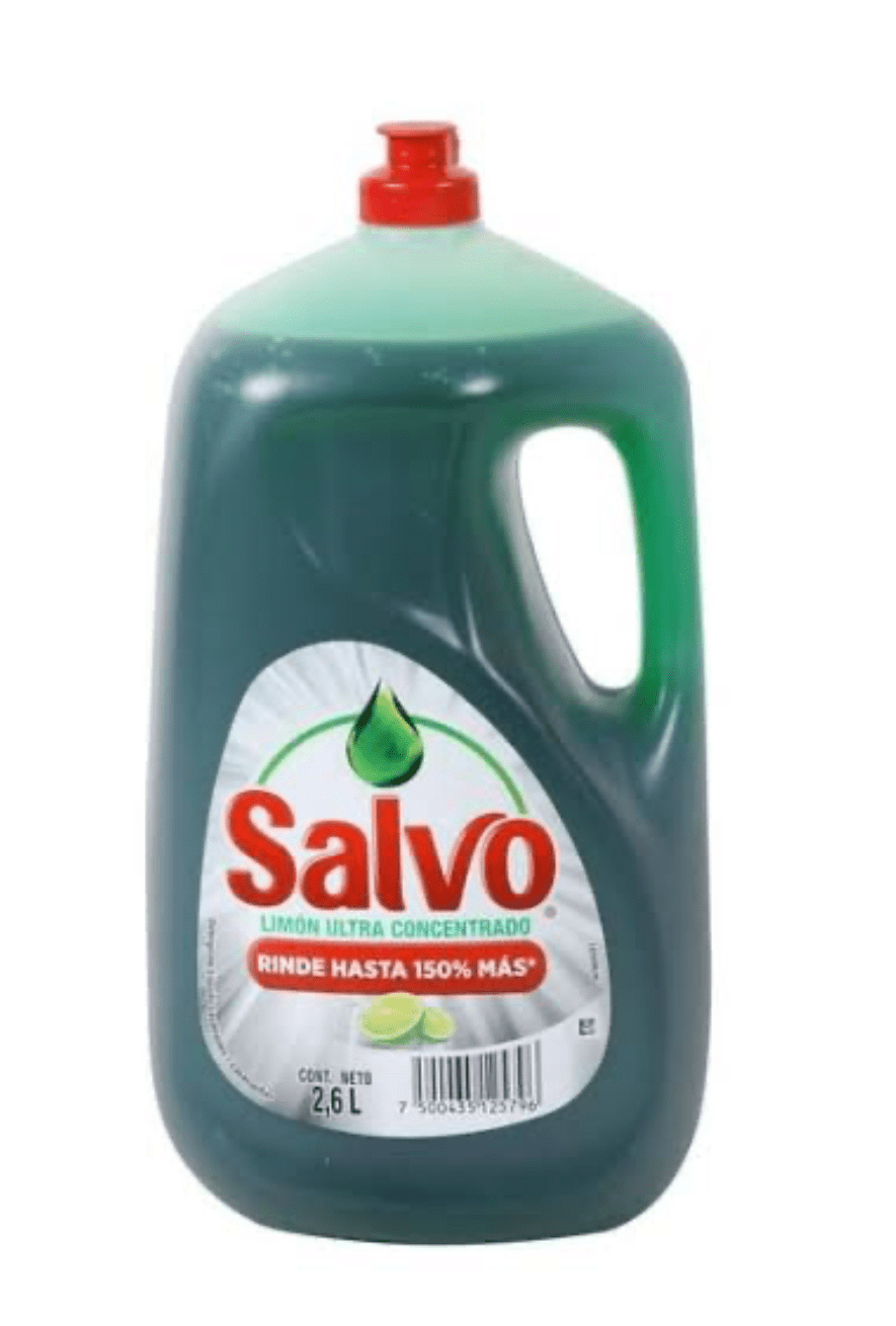 Jabón Liquido para trastes Salvo 2.6 LT - 0
