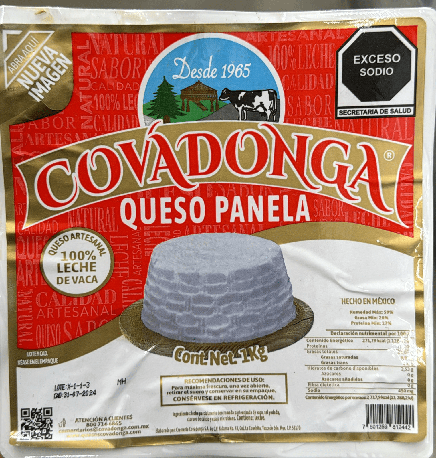 Queso Panela Covadonga 1 kg - 0