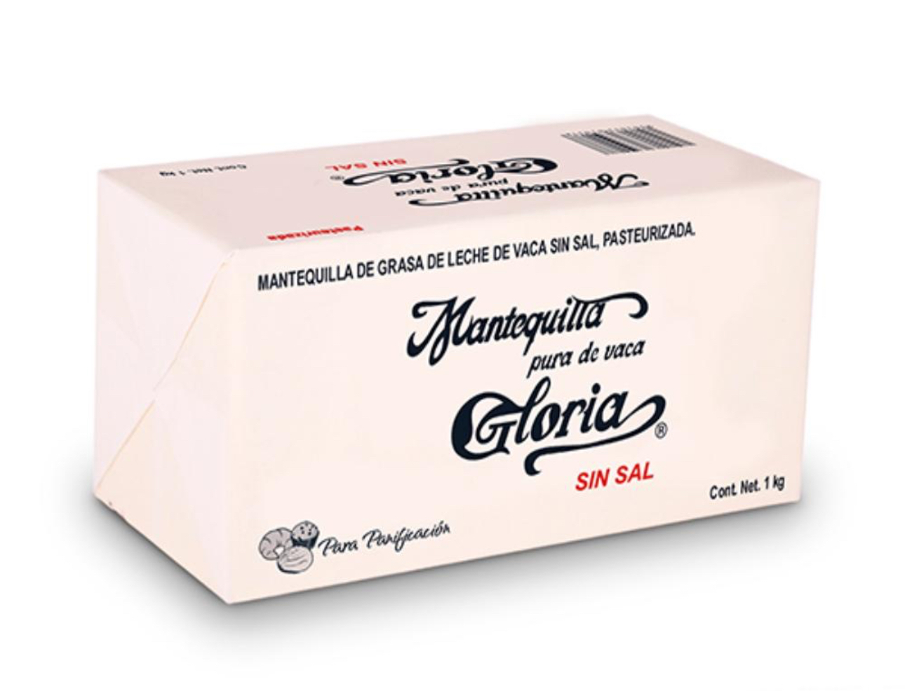 Mantequilla Gloria sin sal 1kg - 0