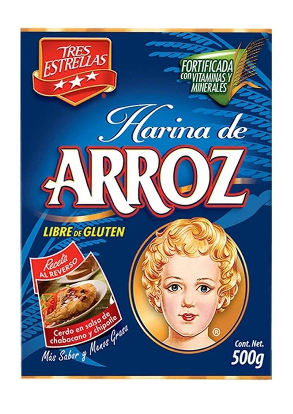 Harina de Arroz 3 Estrellas 500g - 0