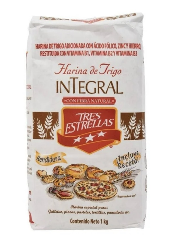 Harina integral 3 Estrellas 1kg - 0