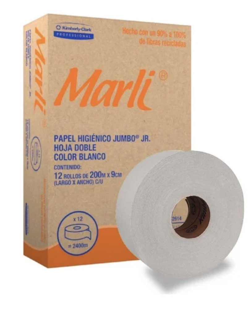Papel higiénico jumbo/Bobina kimberly clark caja 12pzs - 0