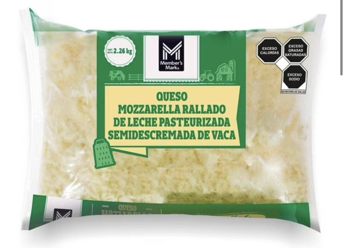 Queso mozzarella members 2.26kg - 0
