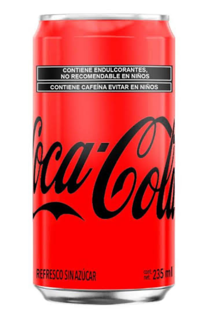 Coca cola sin azúcar 235ml 24 pz - 0