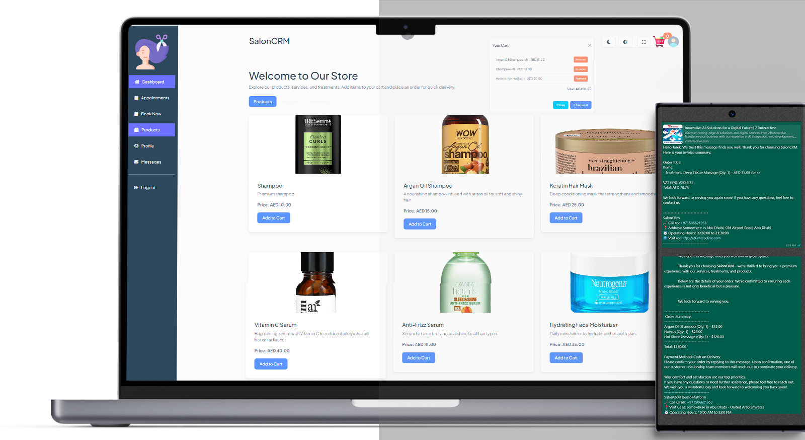SalonCRM preview