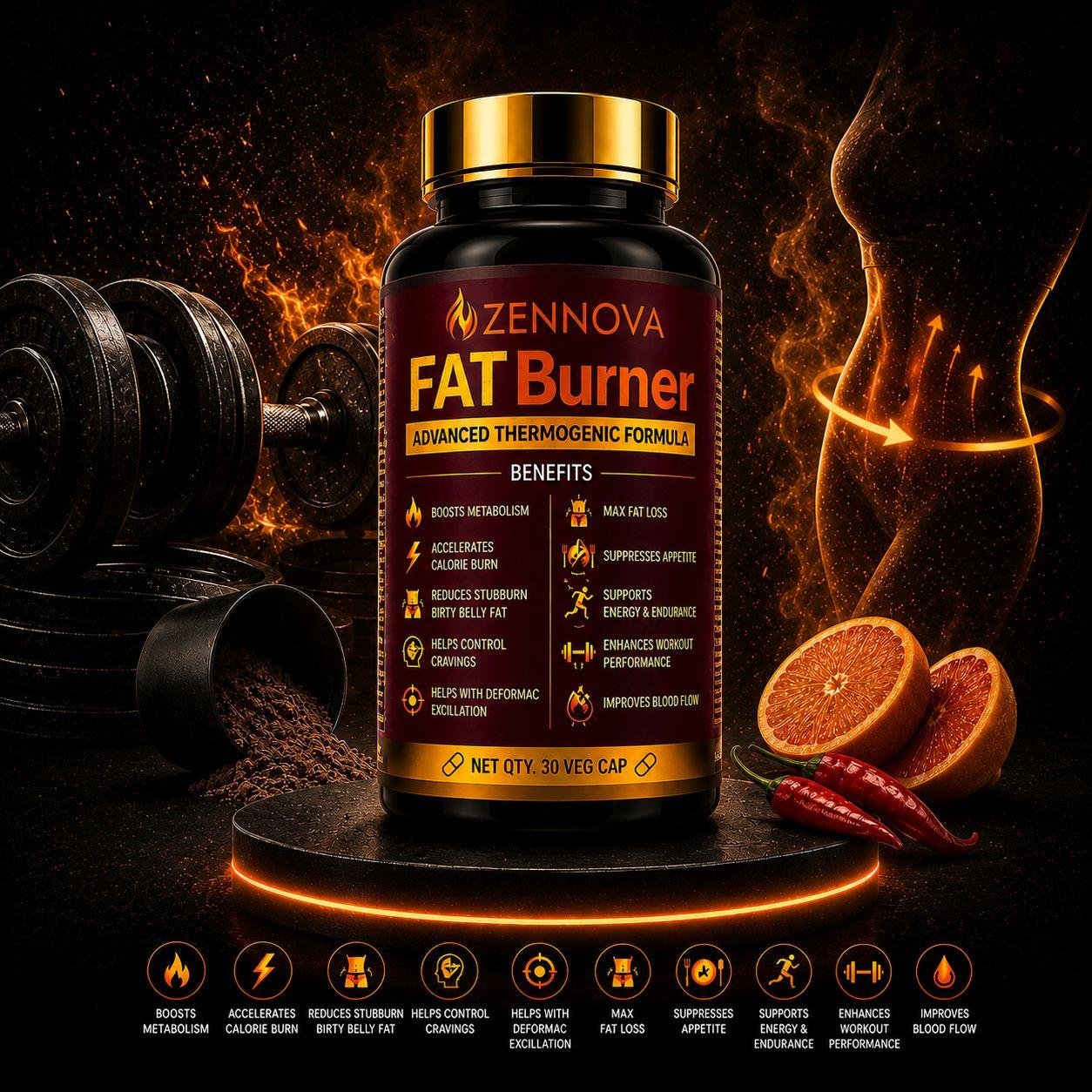 Zennova Fat Burne - Thermogenic formula