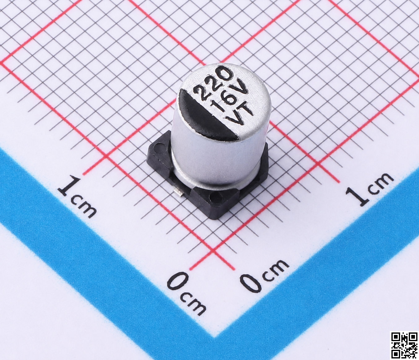 Tụ nhôm 220uF ±20% 16V SMD 6.3x7.7