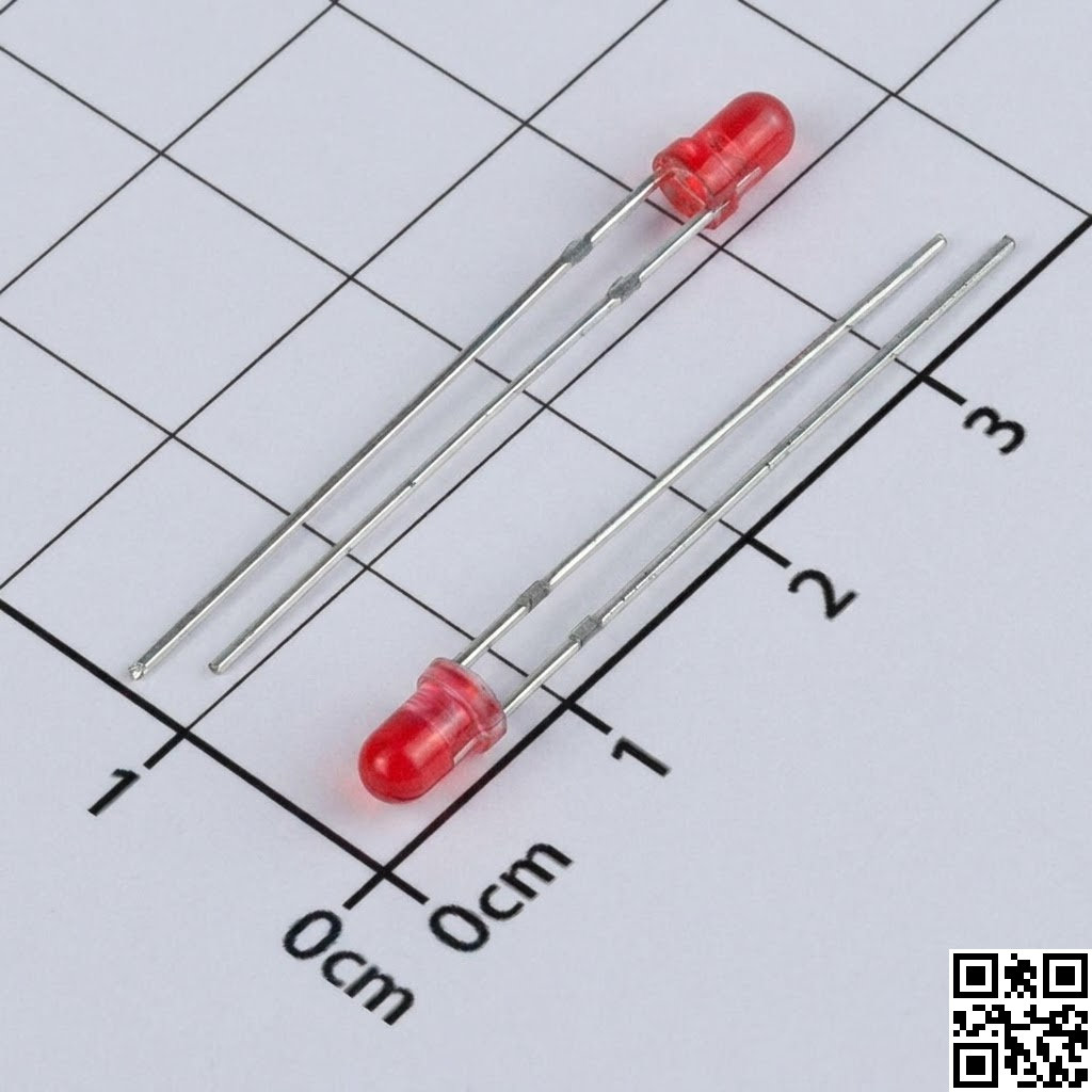 LED Đỏ 3mm Chân Dài