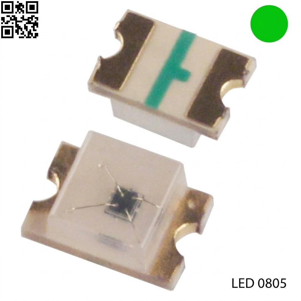 LED Xanh Lá 0805 Dán SMD Trong Suốt