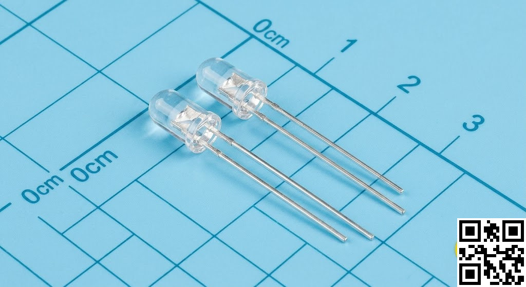 LED Vàng 5mm Đục Chân Dài