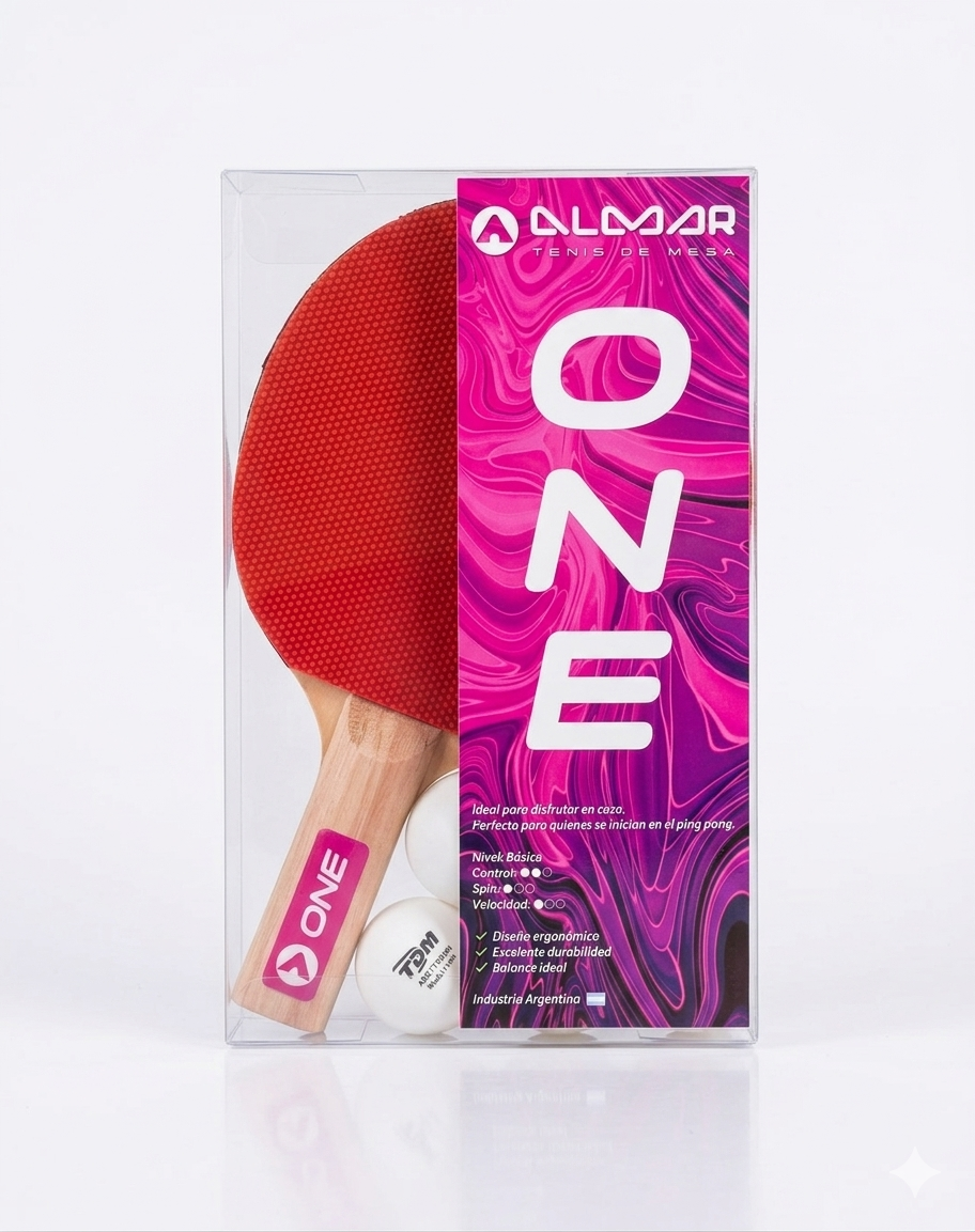 Almar ONE - Set 2 paletas + 3 pelotas