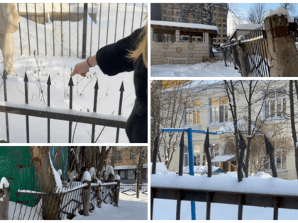 Родители требуют заменить забор у детского сада в Ярославле