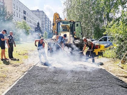 В Рыбинске начали ремонт тротуаров