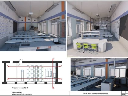 В ярославской школе обновят кабинет химии и раздевалку