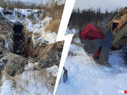 Гробы свалили в кучу: в Ярославле умерших, в том числе детей, привезли на кладбище в ковше экскаватора