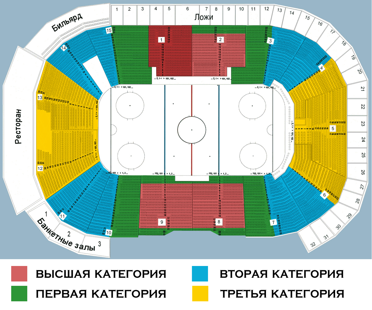 Юбилейный схема трибун