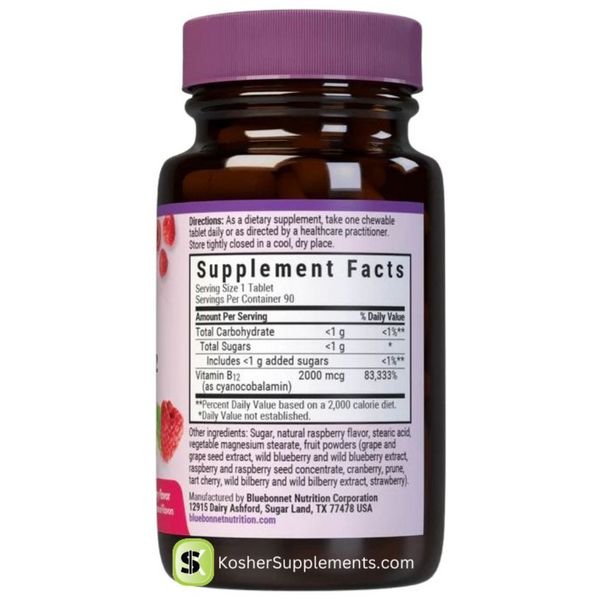 Earthsweet Chewables Vitamin B12 2000 mcg side