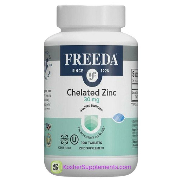 Chelated Zinc 30mg 100 tablets immune support
