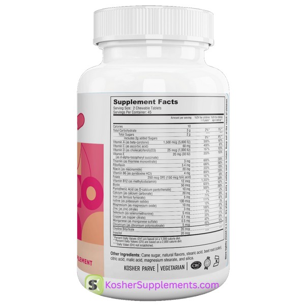 Nutri Supreme Multi Chews Cherry Flavor chewable kosher multivitamin supplement