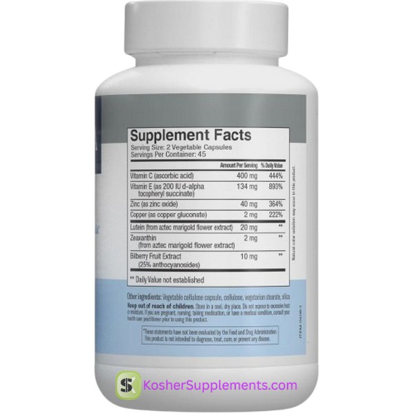 Freeda Kosher Ultra Sharp AREDS 2 Vision Formula Capsules bottle