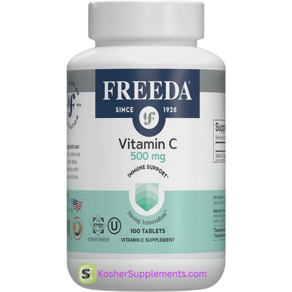 Freeda Kosher Vitamin C 500 mg Tablets immune support supplement