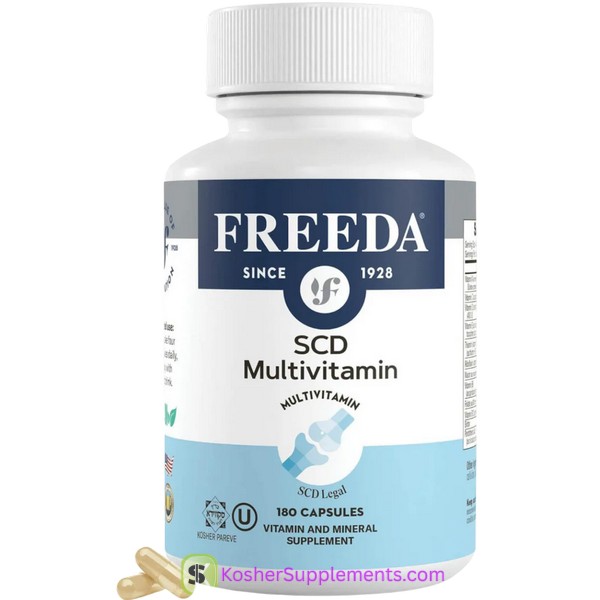 Freeda Kosher SCD Multivitamin capsules – digestive friendly kosher vitamins supplement
