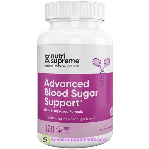 Nutri Supreme Advanced Blood Sugar Support kosher supplements bottle