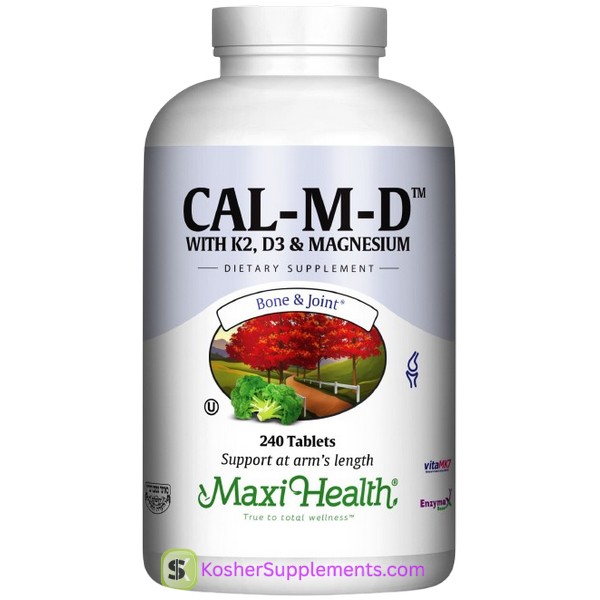 Maxi Health Kosher Cal-M-D Tablet with K2, D3 & Magnesium – Kosher Supplements
