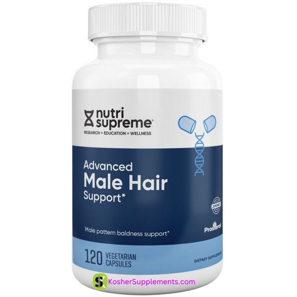 Nutri Supreme Kosher Advanced Male Hair Support capsules bottle