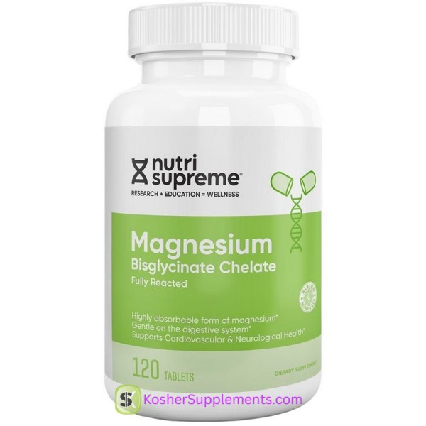 Nutri Supreme Kosher Magnesium Bisglycinate Capsules supplement bottle