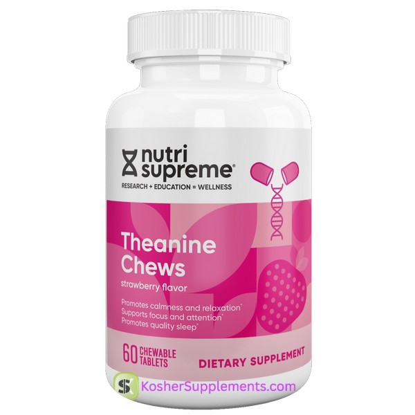 Nutri Supreme Kosher Theanine Chews Strawberry Flavor