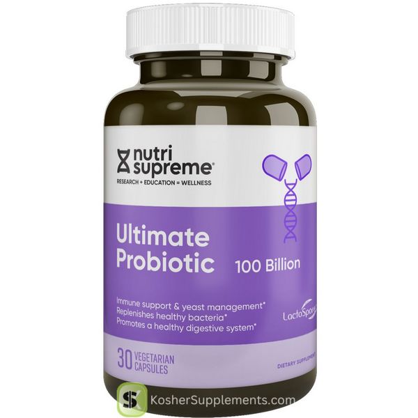 Nutri Supreme Ultimate Probiotic 100 Billion capsules kosher supplement