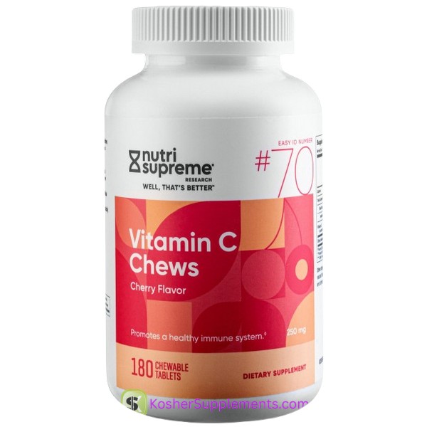 Nutri Supreme Vitamin C Chews Cherry Flavor Kosher Vitamins