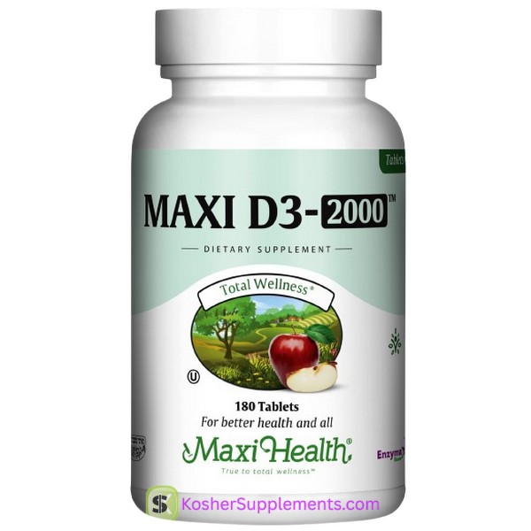 Maxi Health Maxi D3 2000 Tablets kosher vitamin D3 supplement