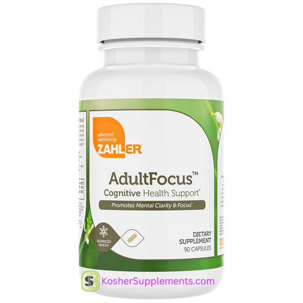 Zahler AdultFocus Capsules kosher brain support supplement