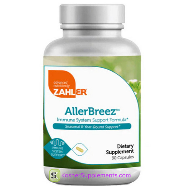 Zahler AllerBreez kosher immune support capsules bottle