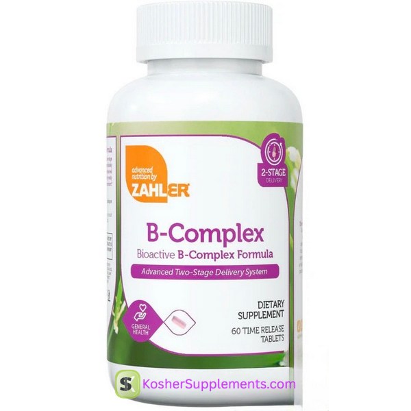 Zahler B-Complex Time Release Tablets kosher vitamins supplement bottle