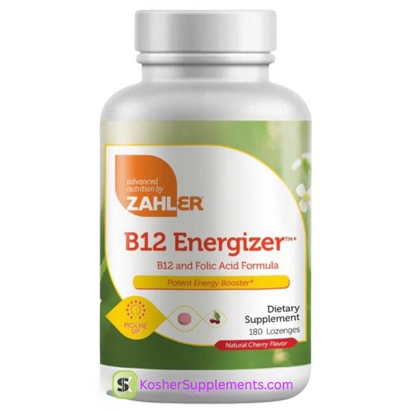 Zahler B12 Energizer Methylated B12 Folate Lozenges Kosher Supplement