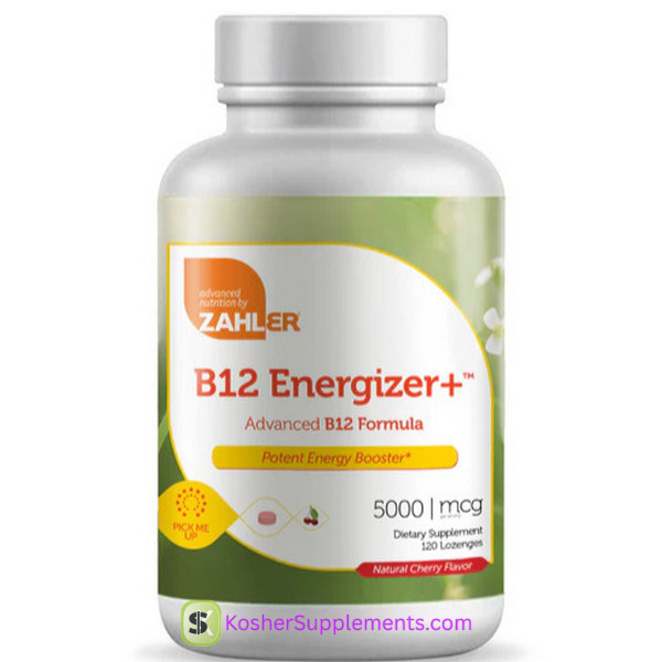Zahler B12 Energizer+ 5000 mcg kosher vitamins lozenges