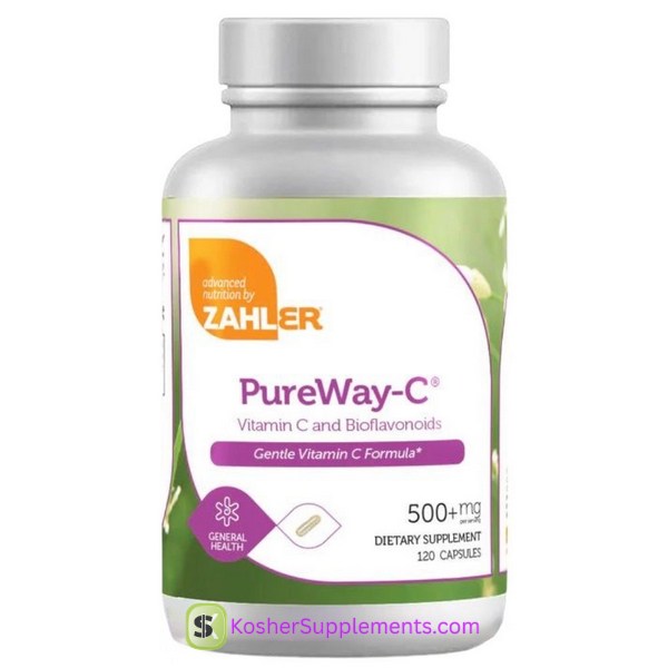 Zahler PureWay-C 500 mg kosher vitamin C capsules immune support