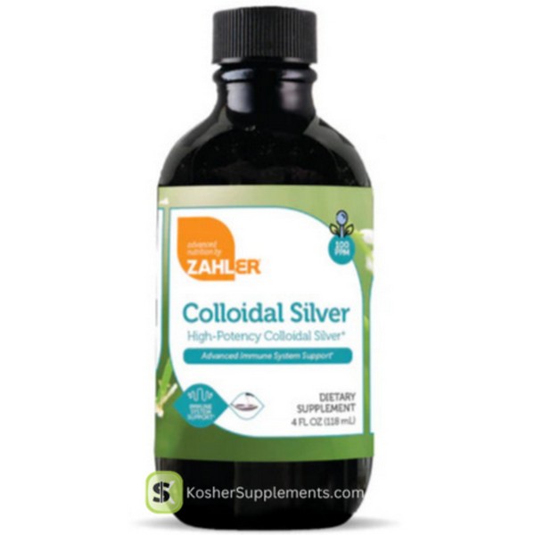 Zahler Colloidal Silver High Potency liquid kosher supplement