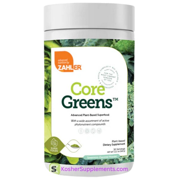 Zahler Core Greens Powder kosher superfood supplement