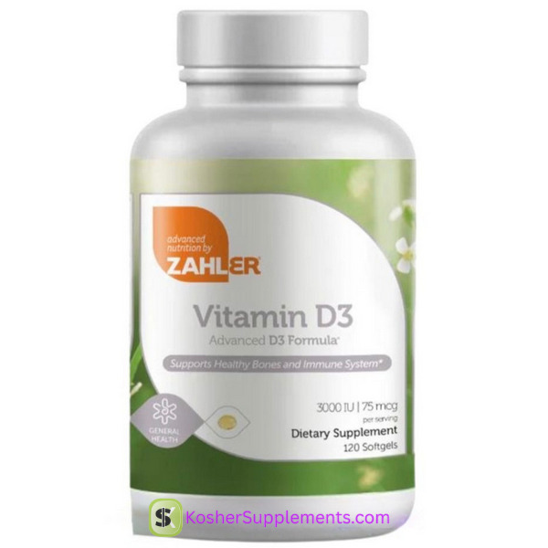 Zahler Vitamin D3 3000 IU 120 softgels