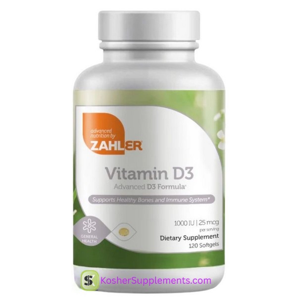 Zahler Vitamin D3 1000 IU 120 softgels