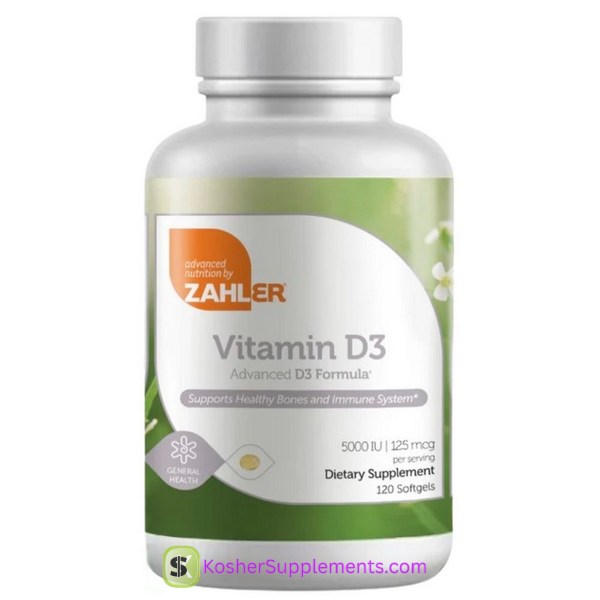 Zahler Vitamin D3 5000 IU 120 softgels
