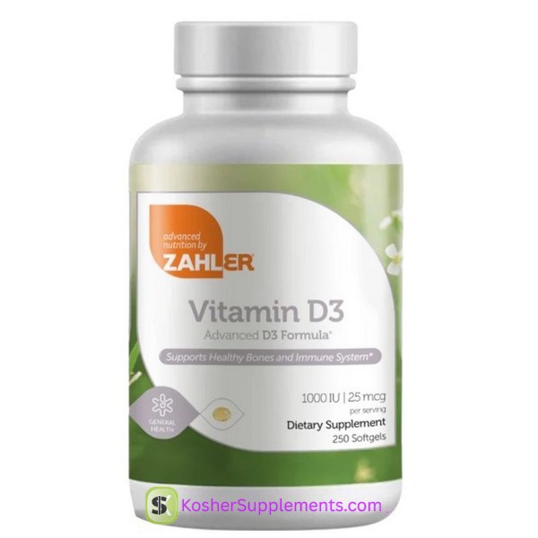 Zahler Vitamin D3 1000 IU 250 softgels