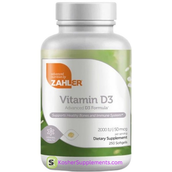 Zahler Vitamin D3 2000 IU 250 softgels