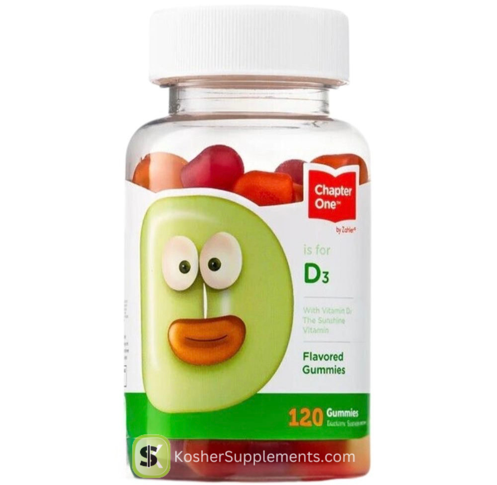 Zahler Chapter One Vitamin D3 Gummies 1000 IU kosher kids supplement