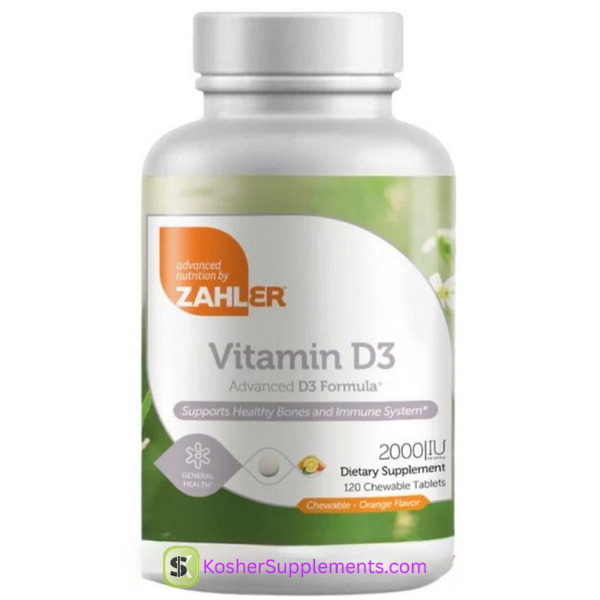 Zahler Vitamin D3 2000 IU 120 Chewable Tablet